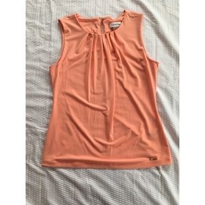 Calvin Klein Blouse w/ Pleated Neck Detail